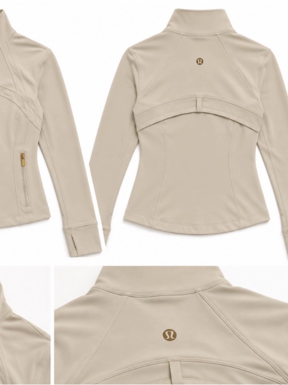 lululemon athletica Women's Light Beige Sculpted Zip Jacket